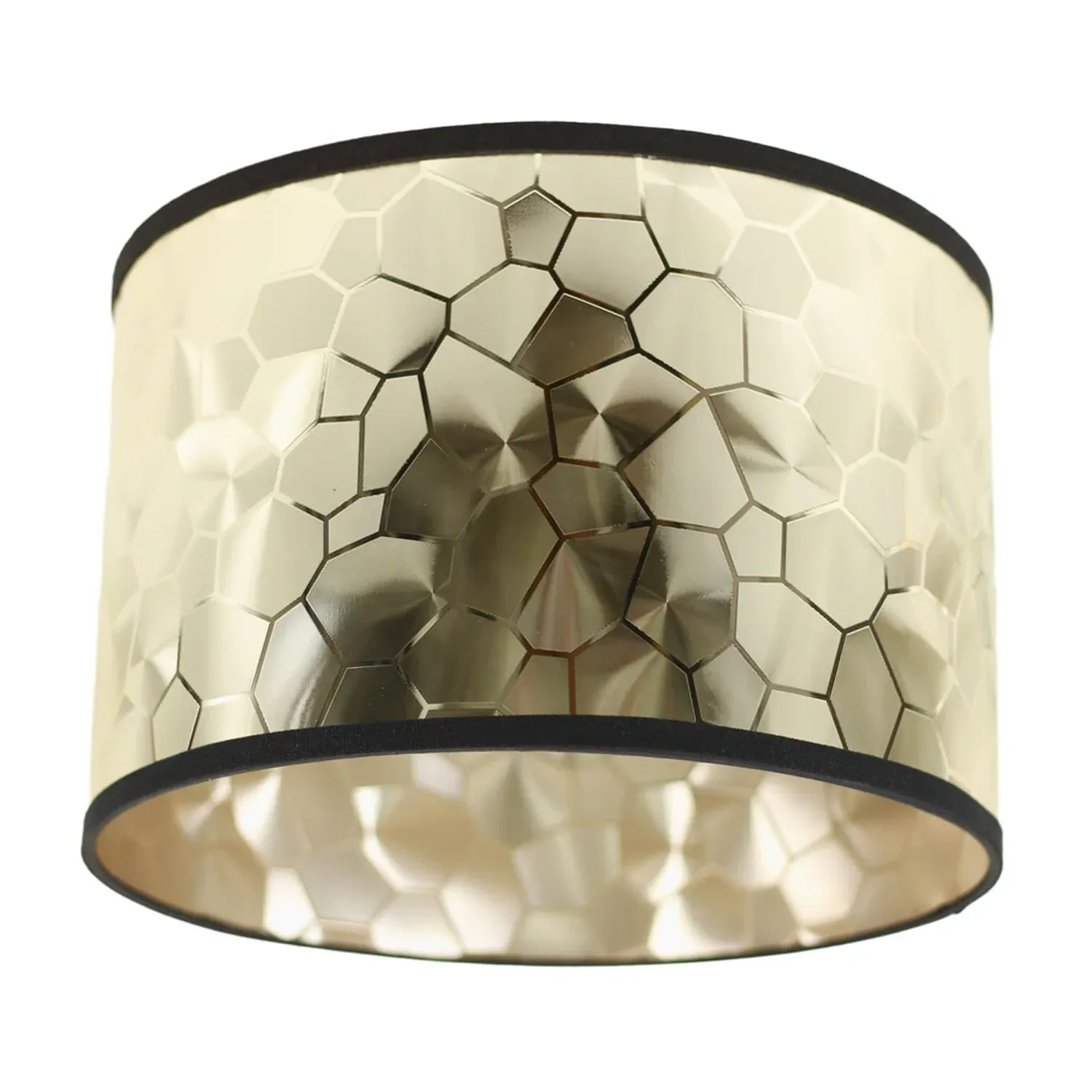 Abigail Chic Gold-Trimmed PVC Pendant Light - Black, PL0314