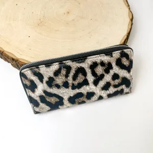 Animal Print Zip Up Wallet