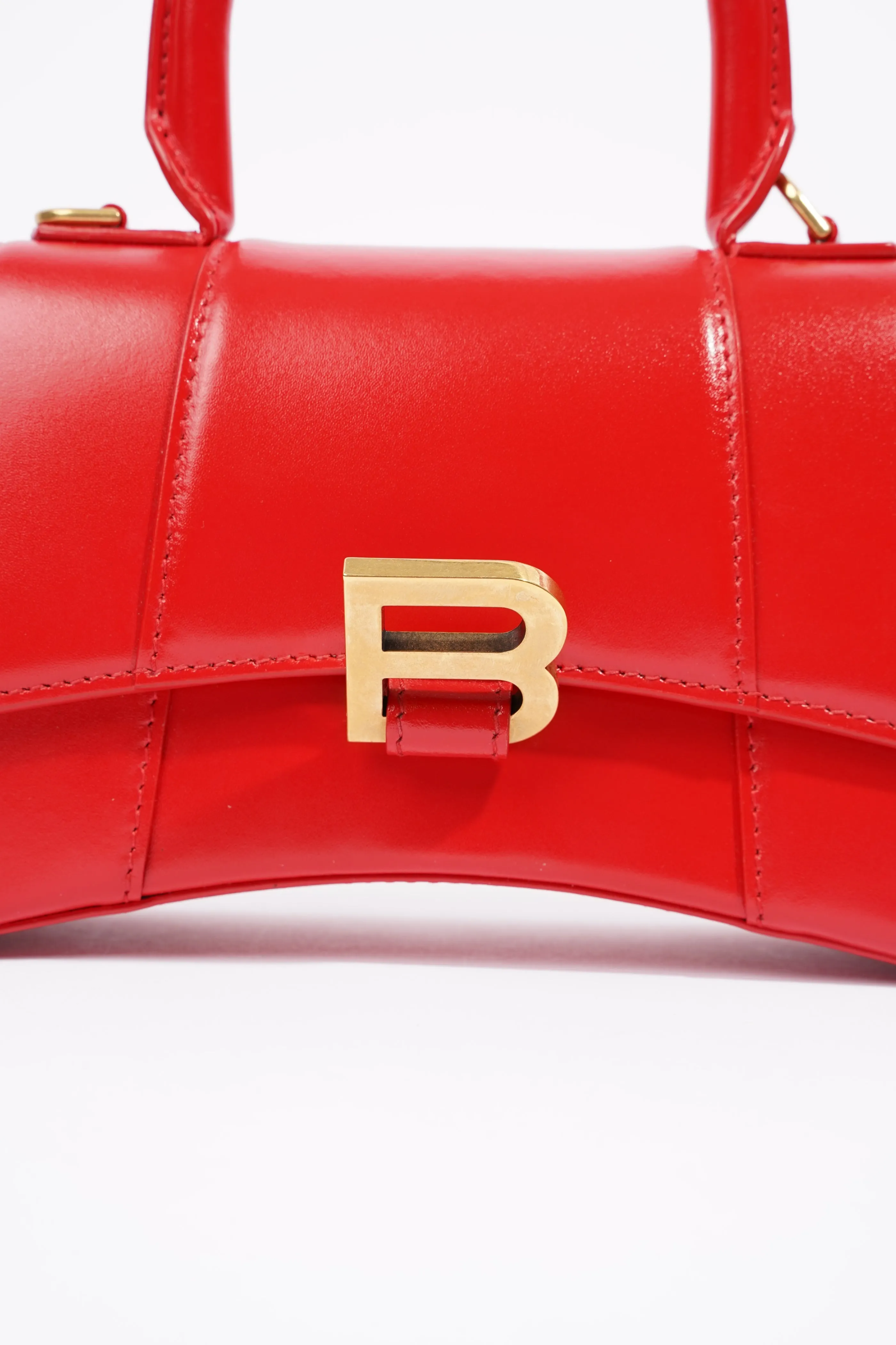 Balenciaga Hourglass Bag Red Leather XS