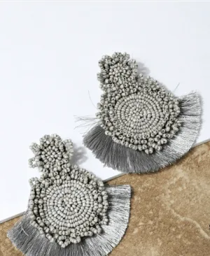 Beaded Fringe Post Earrings 22847