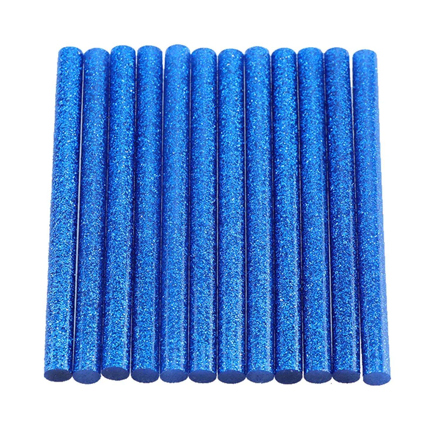 Blue Glitter Hot Glue Sticks Mini Size - 4" - 12 Pack