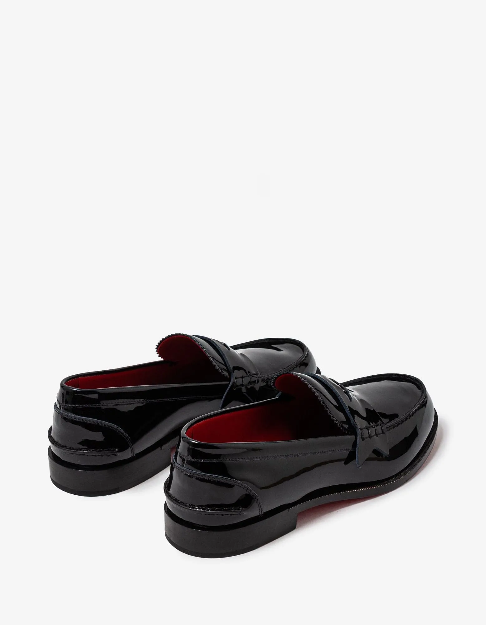 Christian Louboutin Penny Flat Black Patent Loafers -