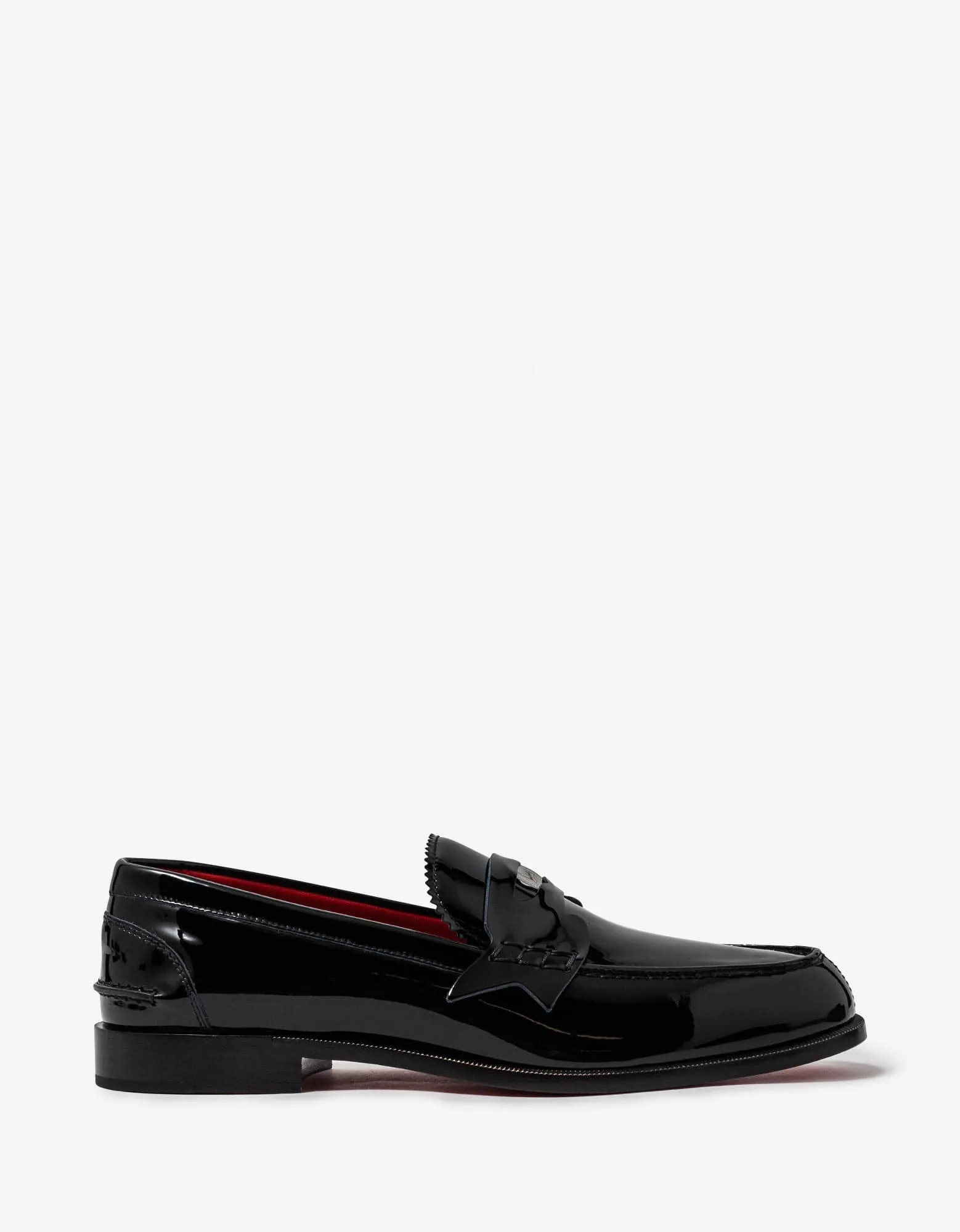 Christian Louboutin Penny Flat Black Patent Loafers -