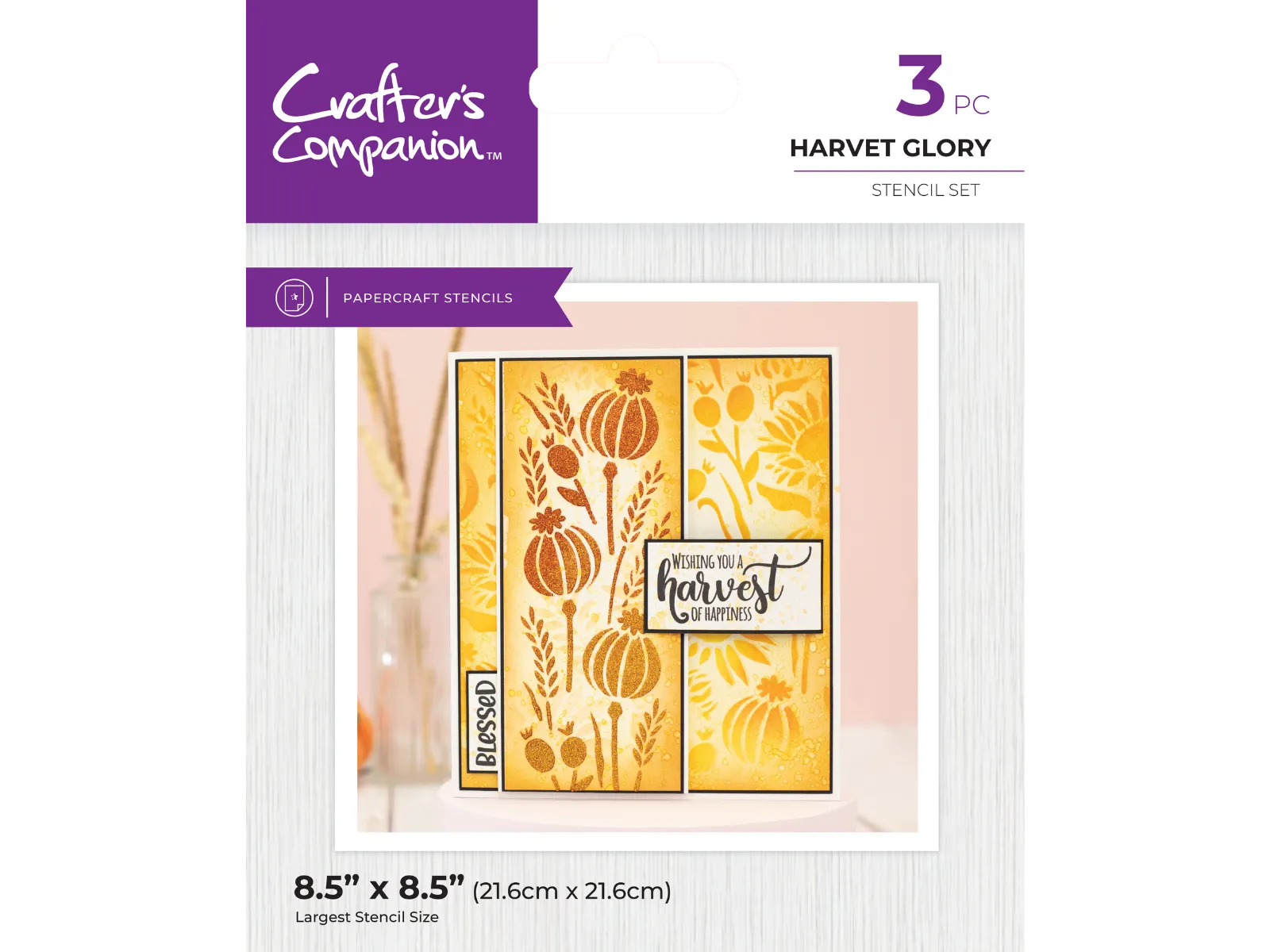 Crafter's Companion Fall Glitter Pastes & Stencils SHOWSTOPPER