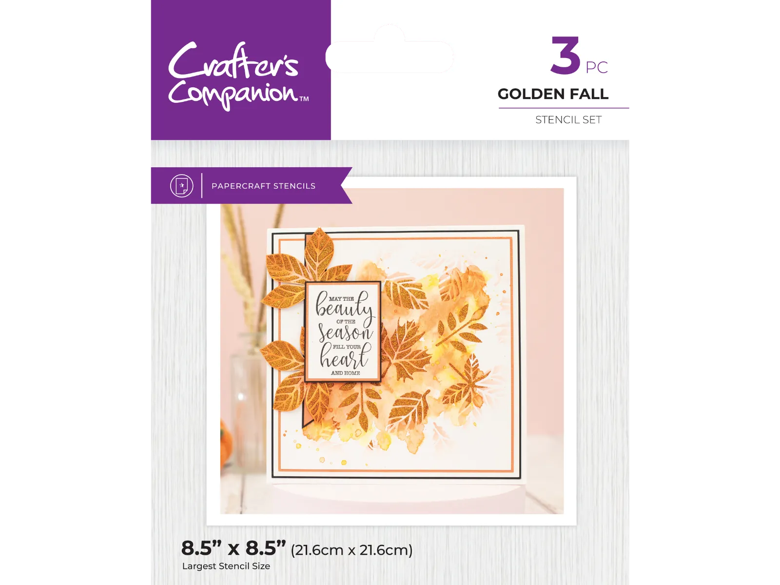 Crafter's Companion Fall Glitter Pastes & Stencils SHOWSTOPPER