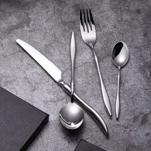 Design Curve Silver Steel Flatware Set