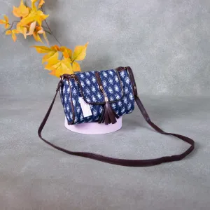 Easy Sling Blue with White Small Flower Design