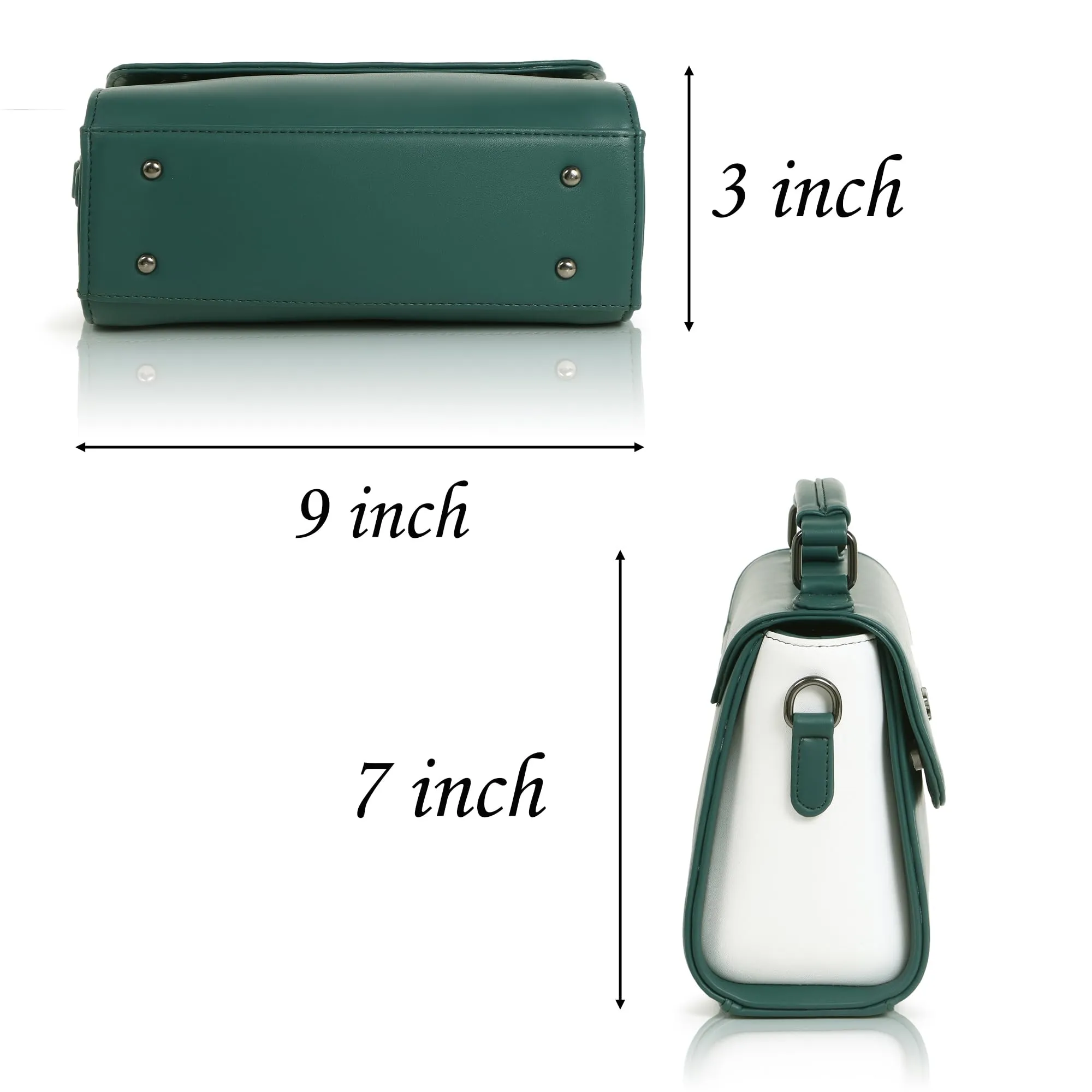 EXOTIC Dualtone Hand-Held & Sling Bag for Girls/Women (Green)