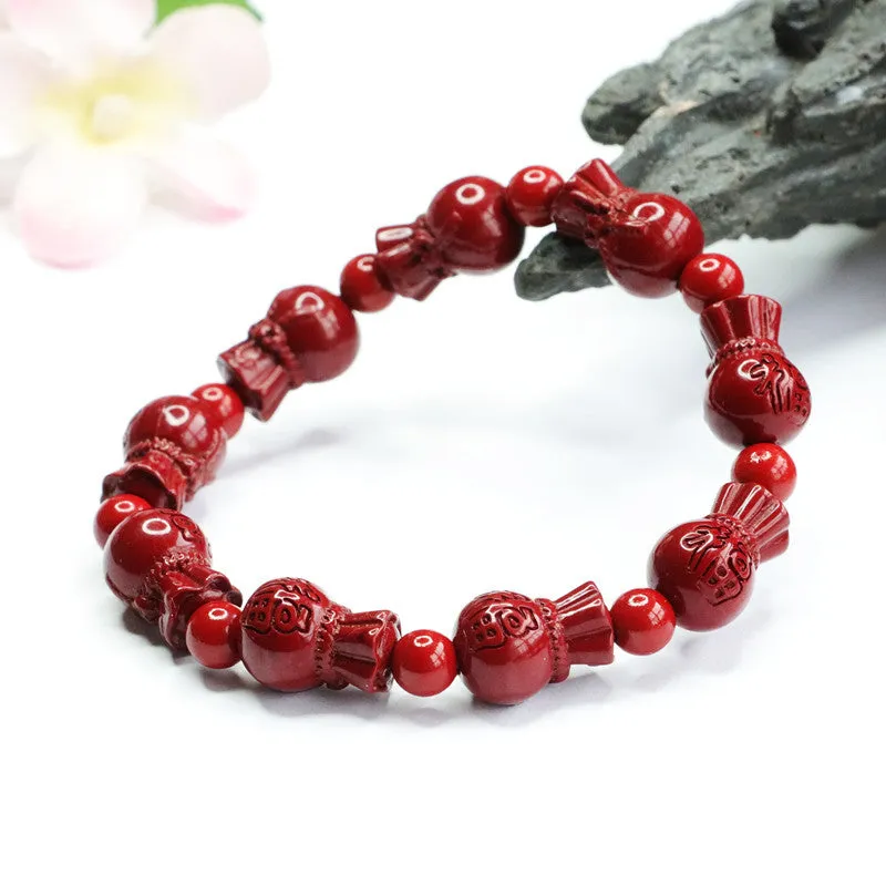 Fortune's Favor Cinnabar Stone Bracelets