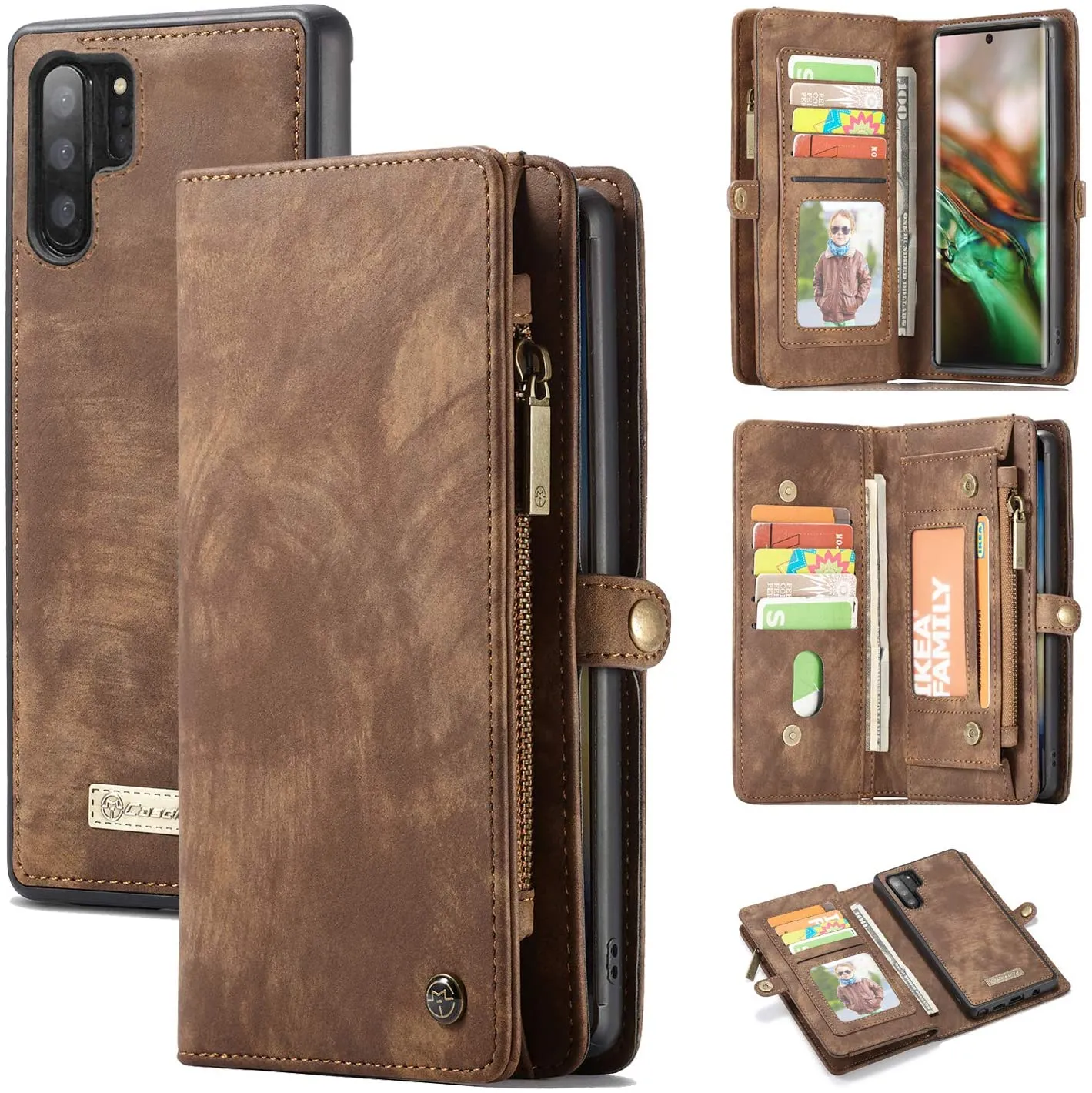 Galaxy Note 10 Plus Wallet Case |  Leather Note 10 Plus Wallet Case