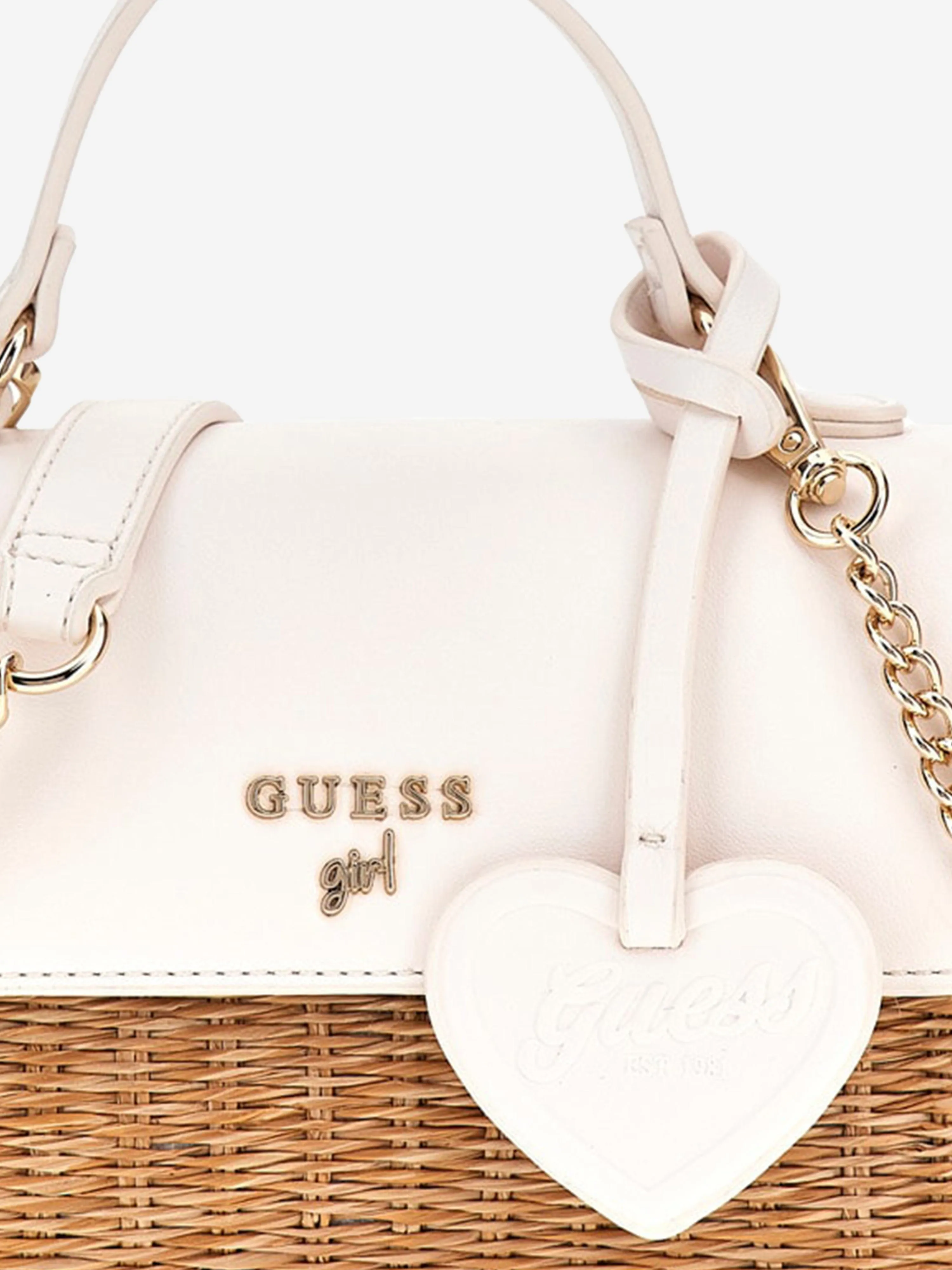 Guess Girls Crossbody Bag in White (18cm)