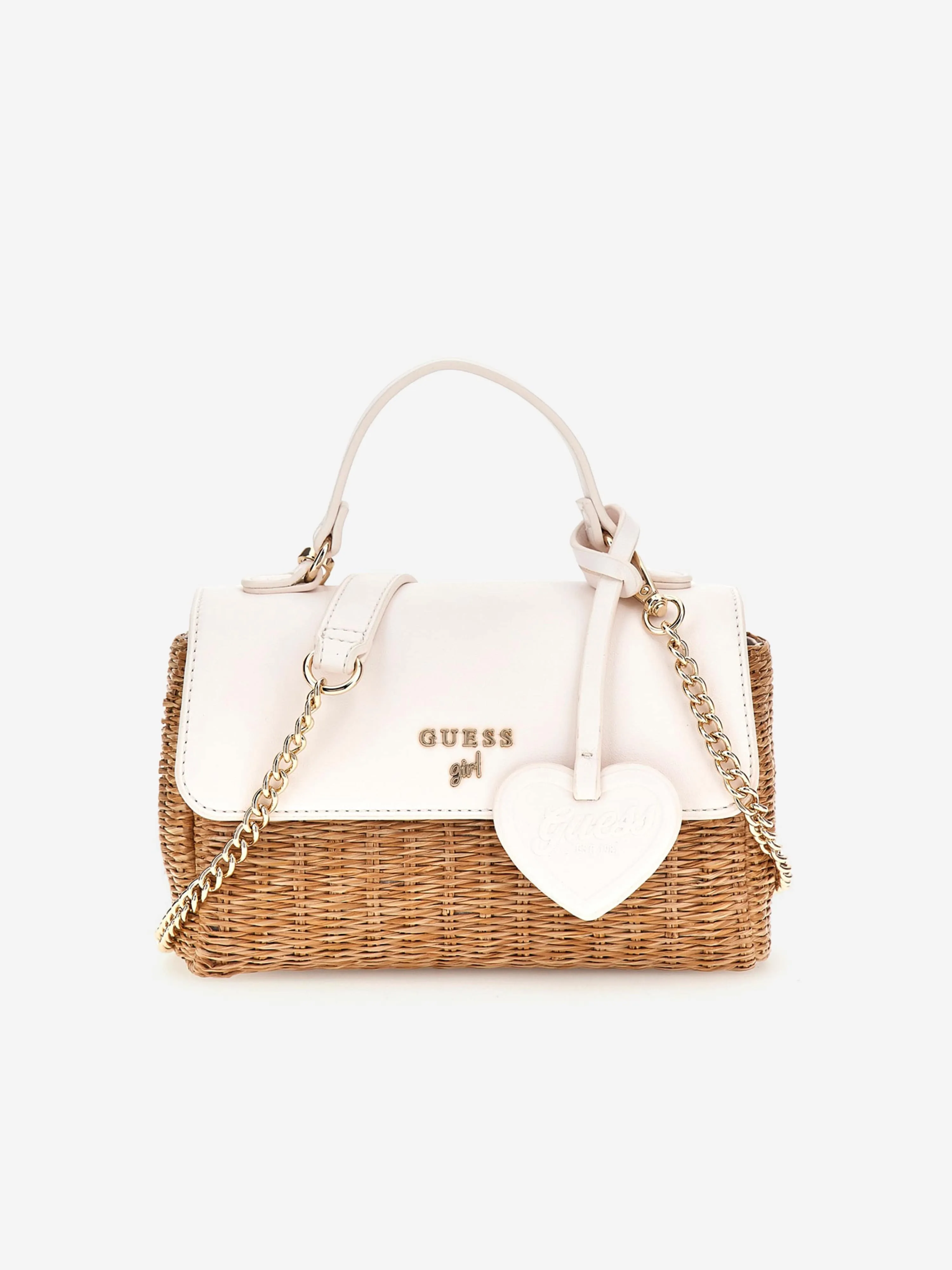 Guess Girls Crossbody Bag in White (18cm)