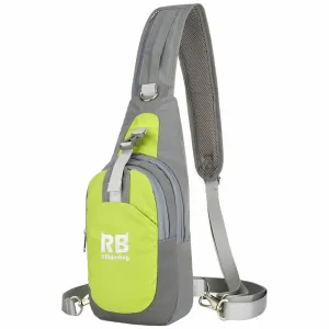 Hi Vis Green Reflective Sling Bag, Small Trekking Bag, Riderbag Unisex