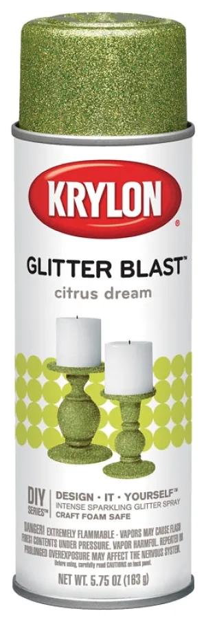 Krylon K03808A00 Craft Spray Paint, Glitter, Citrus Dream, 5.75 oz, Can :CAN: QUANTITY: 1