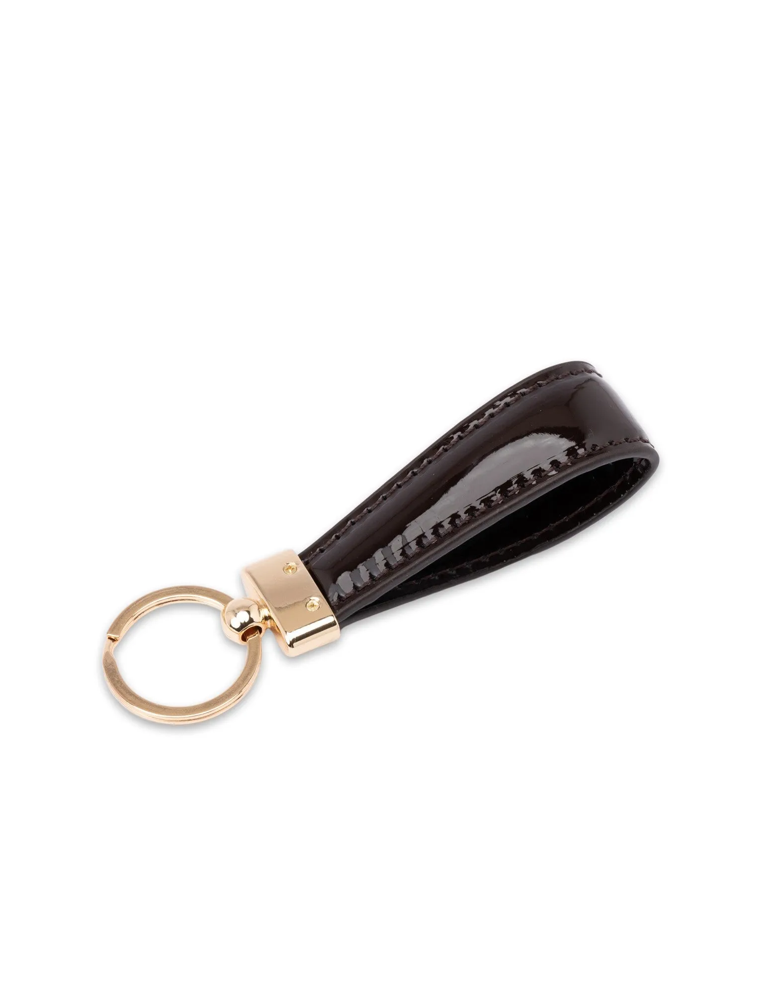 Mocha Willow Patent Key Ring - Espresso