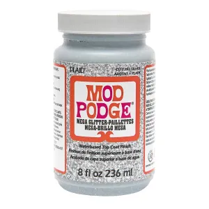 Mod Podge Mega Silver Glitter Top Coat 8oz