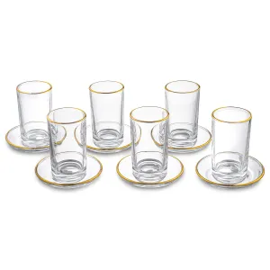 Modern Glass Cups & Saucers