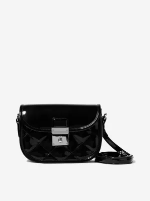 Monnalisa Girls PVC Shoulder Bag In Black