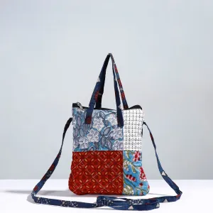 Multicolor - Handmade Quilted Cotton Patchwork Sling Bag 02