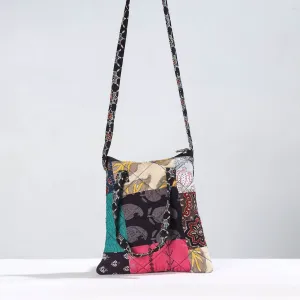 Multicolor - Handmade Quilted Cotton Patchwork Sling Bag 16