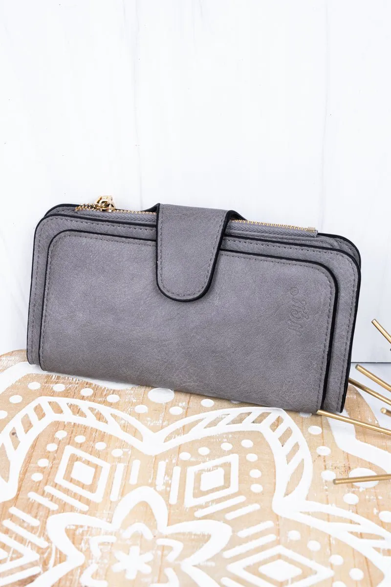 NGIL The Essentials Gray Faux Leather Wallet