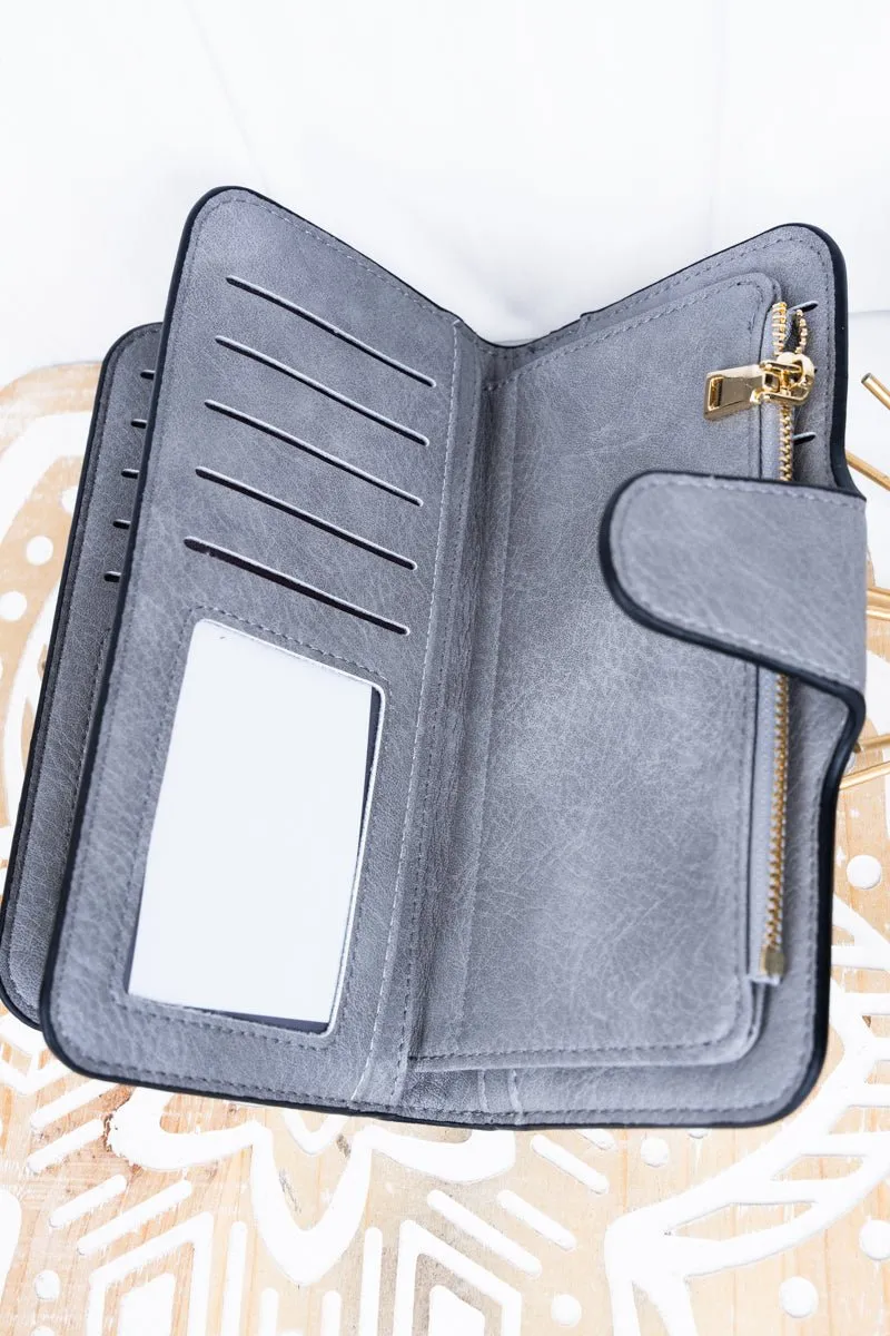 NGIL The Essentials Gray Faux Leather Wallet