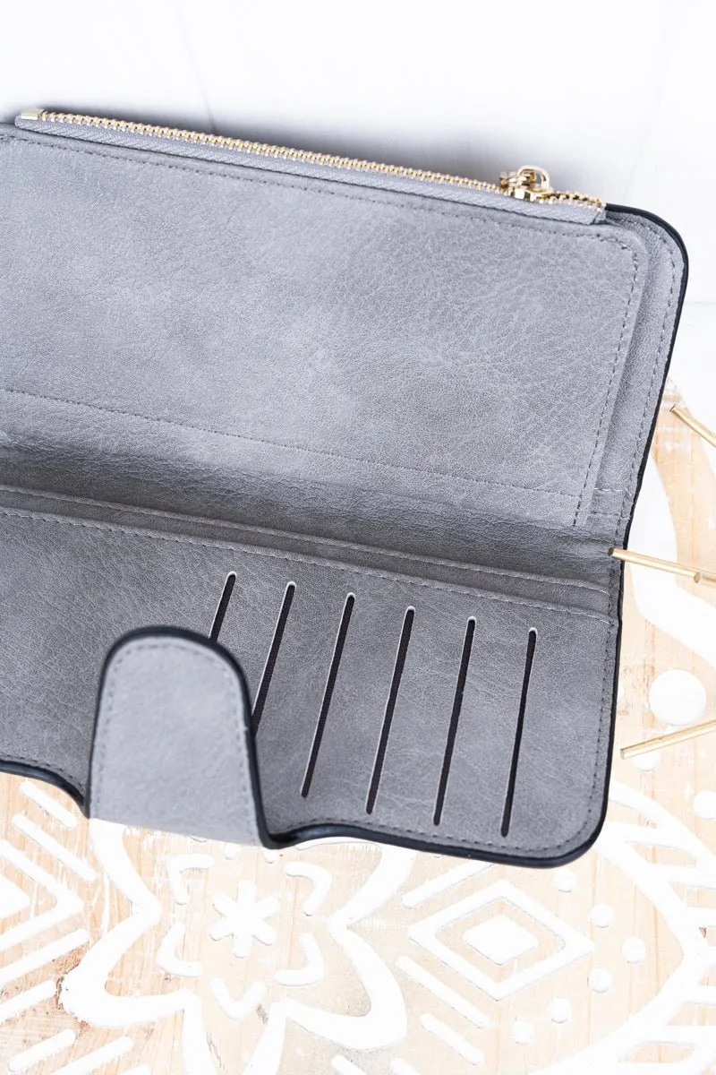 NGIL The Essentials Gray Faux Leather Wallet