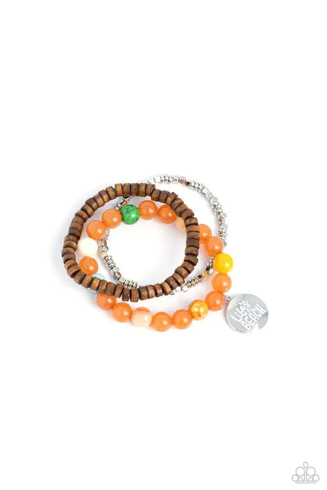 Paparazzi Bracelet ~ Lifes a Beach - Orange