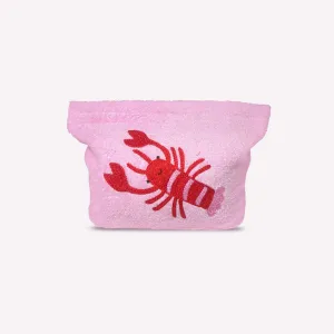 Pink Lobster Beach Towel Pouch