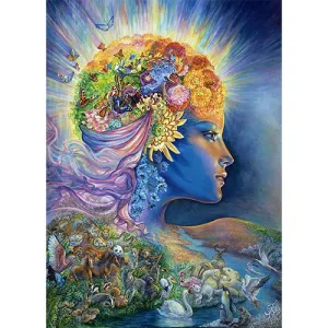 Presence of Gaia by Josephine Wall, Glitter Greeting Card