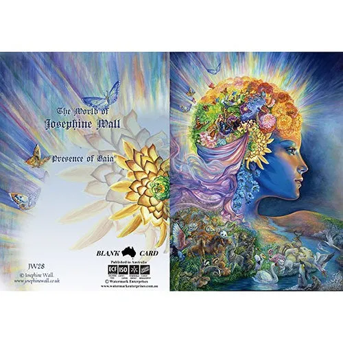 Presence of Gaia by Josephine Wall, Glitter Greeting Card