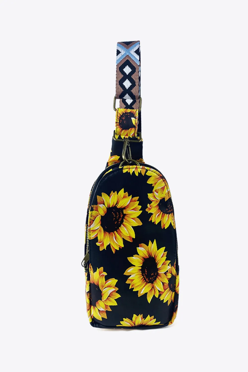 Printed Animal Print PU Leather Sling Bag Cheetah Leopard Cow Sunflower