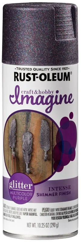 Rust-Oleum Imagine 354071 Craft Spray Paint, Glitter, Multi-Color/Purple, 10.25 oz, Can :CAN: QUANTITY: 1