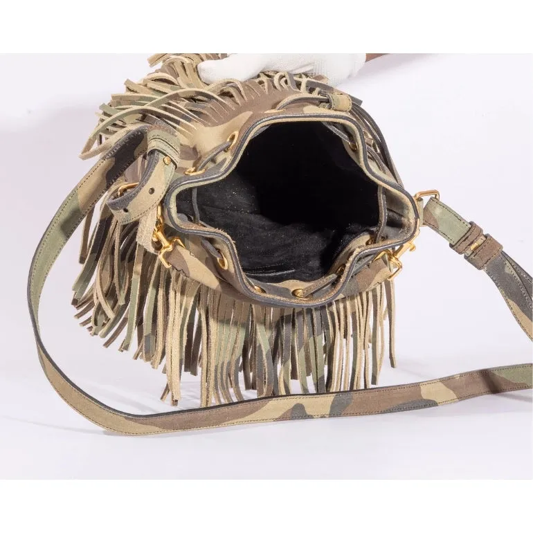 Saint Laurent YSL Emmanuelle Fringed Shoulder Bag