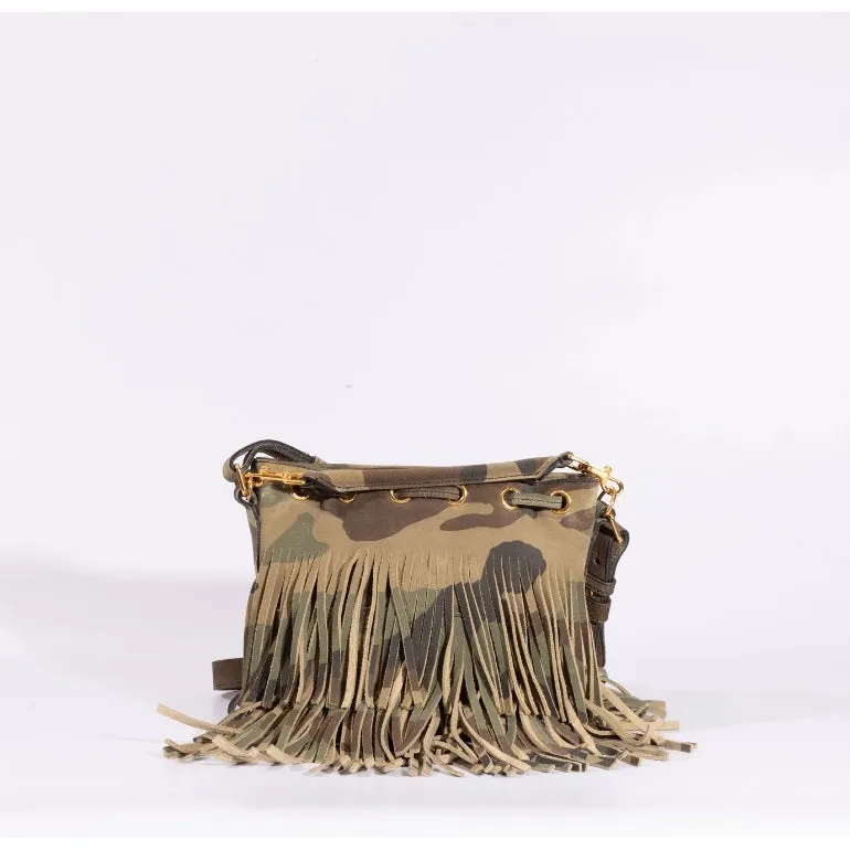 Saint Laurent YSL Emmanuelle Fringed Shoulder Bag