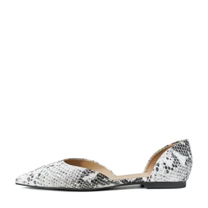 Sandra Snake Print White/Black