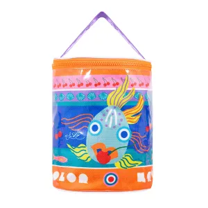 Sparkling Fish Girl Beach Zip Bag