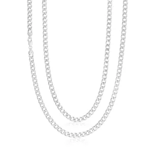 Sterling Silver 60cm Bevdicut Curb 150 Gauge Chain