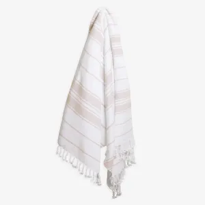 Stripe Beach Towel  (Beige)