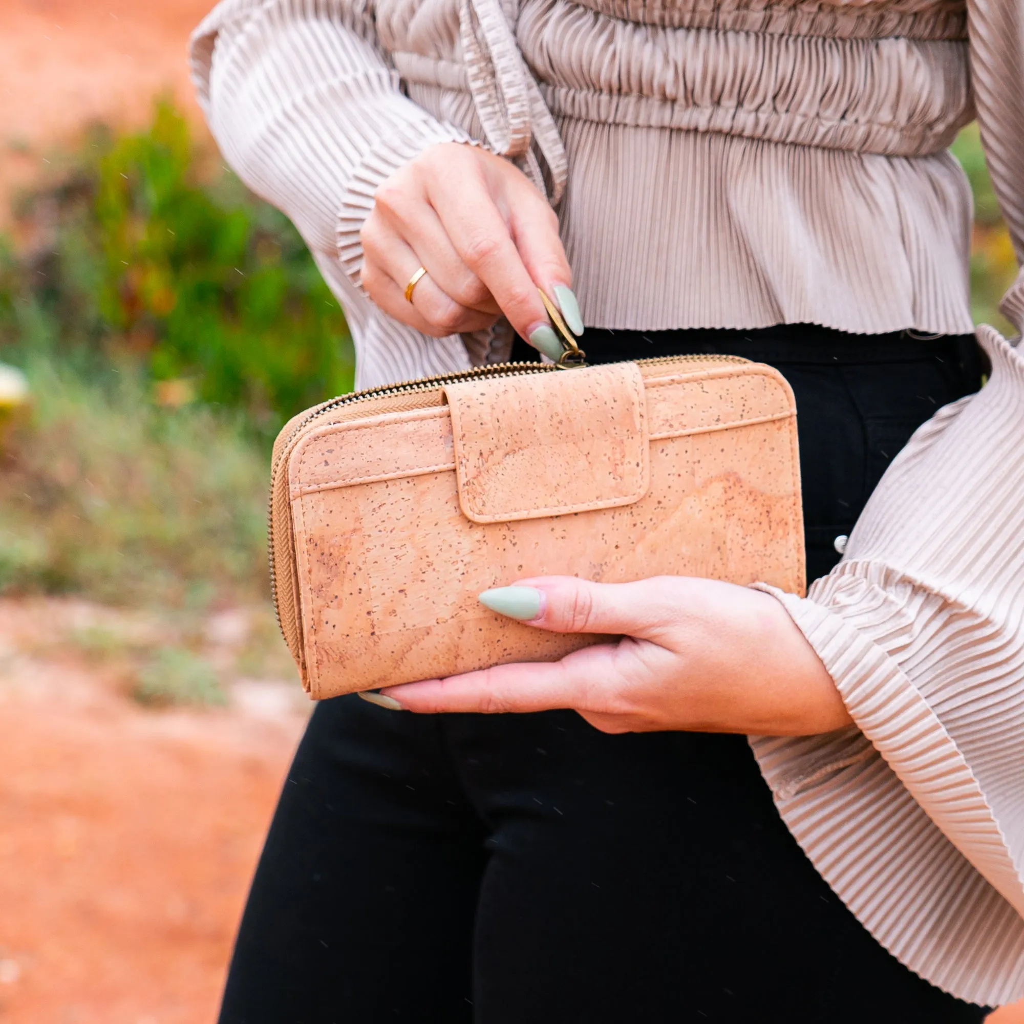 Stylish and Functional Cork Women's Long Wallet BAG-2306