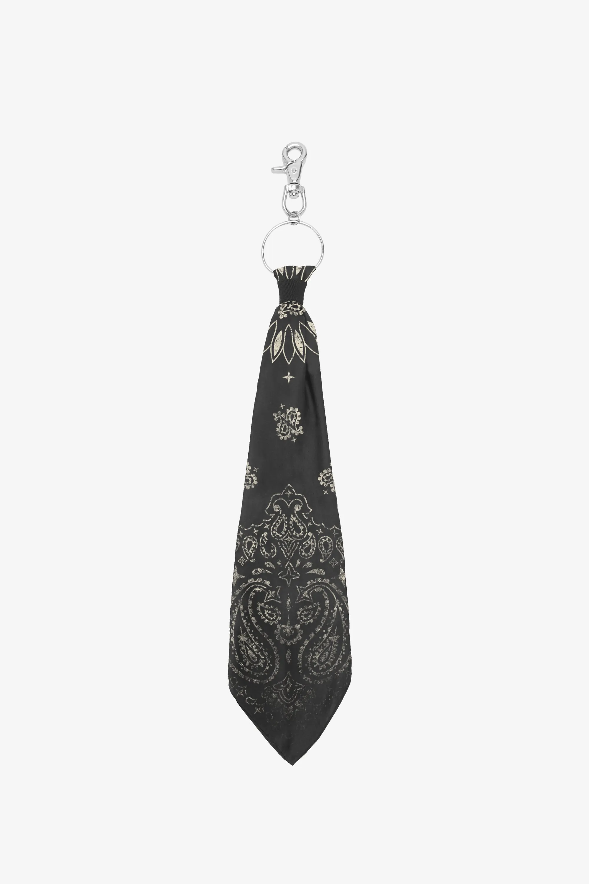 The Vintage Paisley Bandana Keyring | Vintage Black & Dirty White