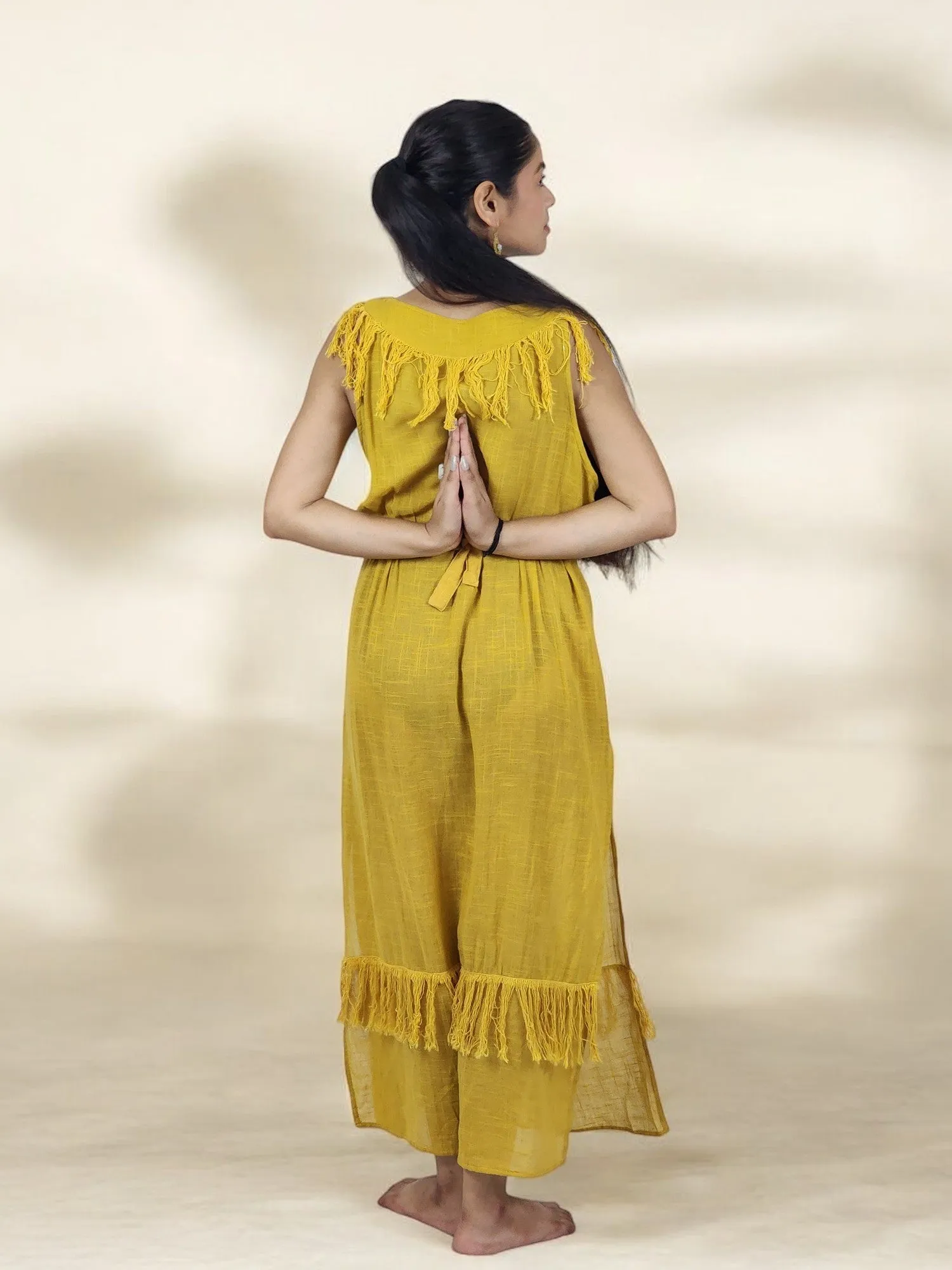 Turmeric Organic Linen Maxi Dress