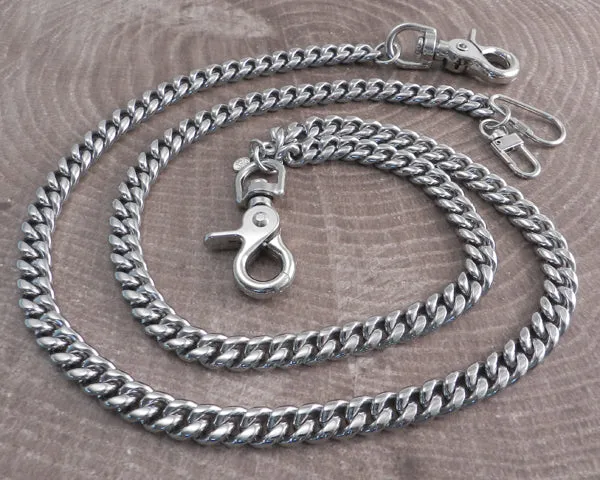 Wallet Chain Cuban Stainless Steel Double Smooth Leash